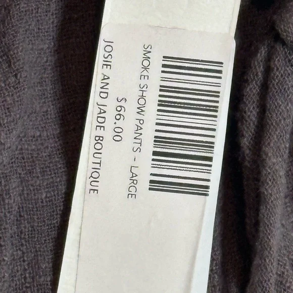 NWT Ruffle Hem Bohemian Drawstring Pants Lightweight 100% Cotton - Picture 6 of 8